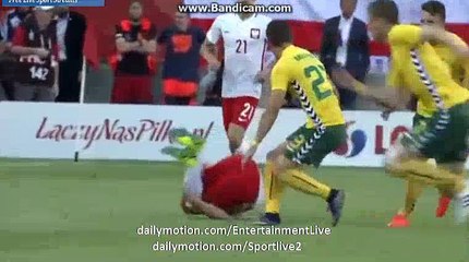 Arkadiusz Milik Goal Poland 1-0 Lithuania Friendly Match