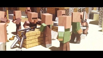 Aldeanos A Luchar!! Ender Dragon Animaciones de Minecraft 1[cristianfloo 777]