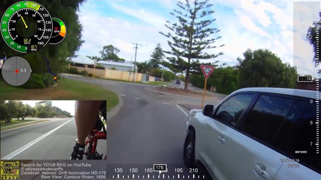 Road Rage entre un cycliste et un automobiliste avec couteau