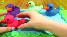 Play Doh Surprise Eggs Nursery Rhymes   Five Little Ducks Surprise Toys Playdough