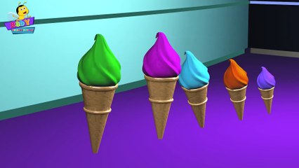 Cone Ice Cream Finger family Songs 3D   Finger Family Songs For Children   Finger Family