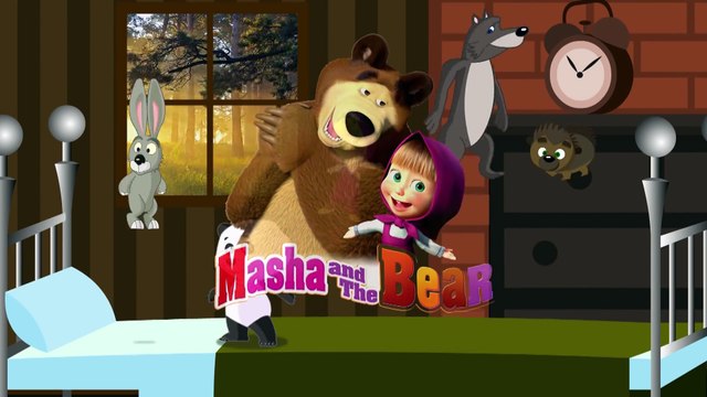 Masha and the Bear Five Little Monkeys Jumping on the Bed - Nursery Rhymes