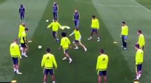 Cristiano Ronaldo ● Simulation in training - Funny moment 2016