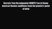 Read Secrets Your Accompanist WANTS You to Know: musical theater auditions from the pianist's