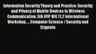 Read Information Security Theory and Practice: Security and Privacy of Mobile Devices in Wireless