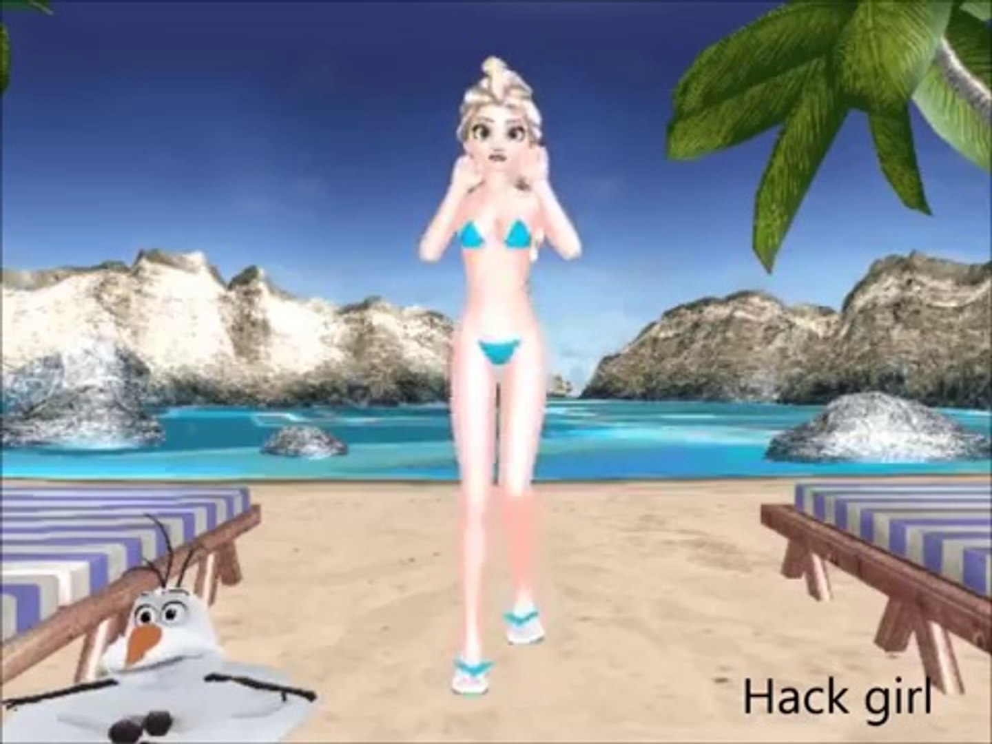 Terug, terug, terug deel Gezichtsvermogen jas MMD FROZEN Elsa Bikini dances on the beach MMD (bo beep bo) - video  Dailymotion