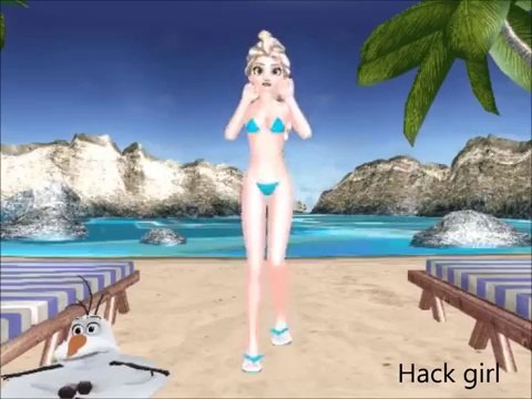 MMD FROZEN Elsa Bikini dances on the beach MMD (bo beep bo)