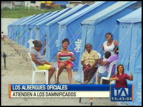 Pedernales: albergues oficiales atienden a damnificados