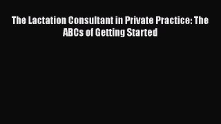 Download The Lactation Consultant in Private Practice: The ABCs of Getting Started Ebook Free