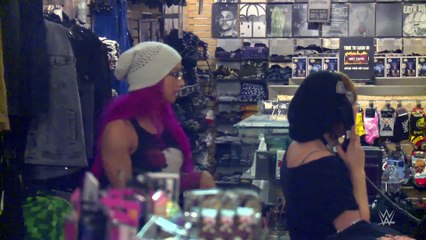 15      Swerved season 2 outtake_ Charlotte and Sasha Banks can't find 'Larry' in Hot Topic