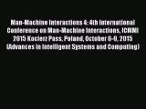Read Man-Machine Interactions 4: 4th International Conference on Man-Machine Interactions ICMMI