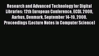 Read Research and Advanced Technology for Digital Libraries: 12th European Conference ECDL