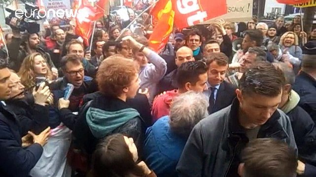 French finance minister left with egg on his face as labour law protests continue