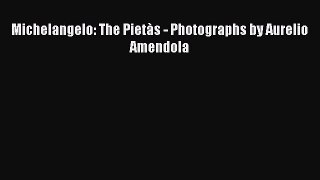 Read Books Michelangelo: The Pietàs - Photographs by Aurelio Amendola ebook textbooks