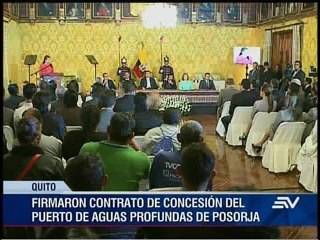 Ecuador suscribe contrato de concesión del Puerto de Posorja