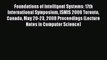 Read Foundations of Intelligent Systems: 17th International Symposium ISMIS 2008 Toronto Canada