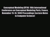 Read Conceptual Modeling ER'99: 18th International Conference on Conceptual Modeling Paris