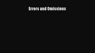 Read Errors and Omissions Ebook Free