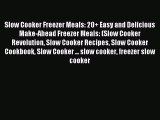 Read Slow Cooker Freezer Meals: 20  Easy and Delicious Make-Ahead Freezer Meals: (Slow Cooker