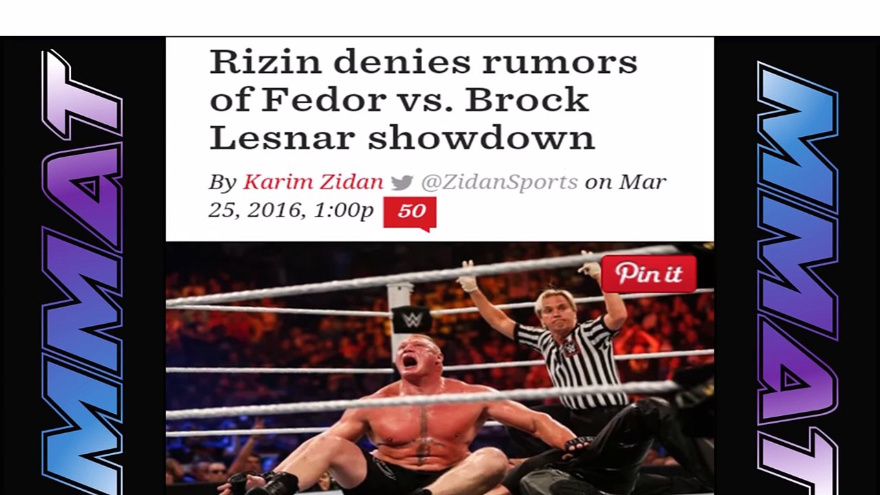 Diaz THE UNDERDOG for Conor rematch; Fedor vs Brock?; Cyborgs UFC debut