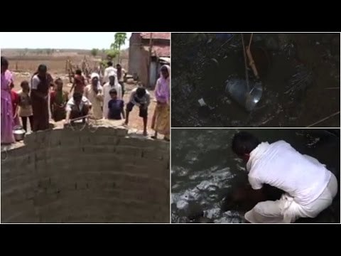 Drought-hit villagers left to survive on muddy water in Maharashtra