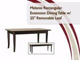 Melanie Rectangular Extension Dining Table w/ 25 Removable L