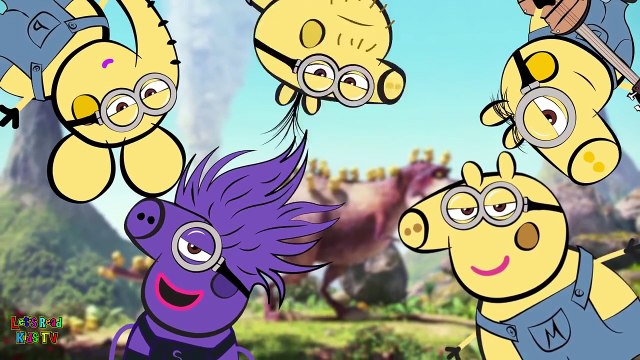 PEPPA PIG MINIONS FINGER FAMILY COSTUMES DRAWING SONG WITH LYRICS