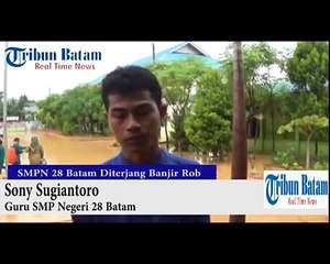 SMP Negeri 28 Batam Diterjang Banjir Rob