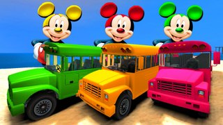 COULEURS Mickey Mouse On Wheels Les Bus & Truck School Bus Party & Comptines Chansons enfantines