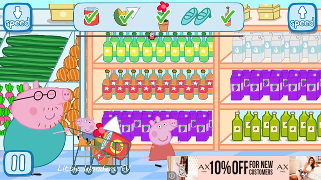 Peppa Pig Shopping Full Game play and Best iPad app demo for kids