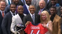Obama Welcomes Broncos to White House