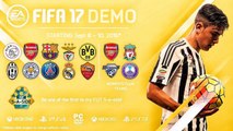 FIFA 17 DEMO INFO & NEWS”FUT ,TEAMS,MODES”- DEMO FIFA 16 NOVITà ITA