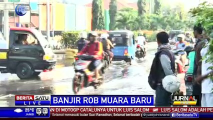 Banjir Rob di Muara Baru Mulai Surut
