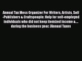 READbook Annual Tax Mess Organizer For Writers Artists Self-Publishers & Craftspeople: Help