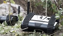 The tiny drone tank packing pistol Israeli combat robot remote controlled Glock shoot enemies