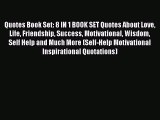 [Read] Quotes Book Set: 8 IN 1 BOOK SET Quotes About Love Life Friendship Success Motivational