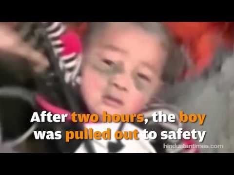 Three-year-old boy slips into deep well, rescued