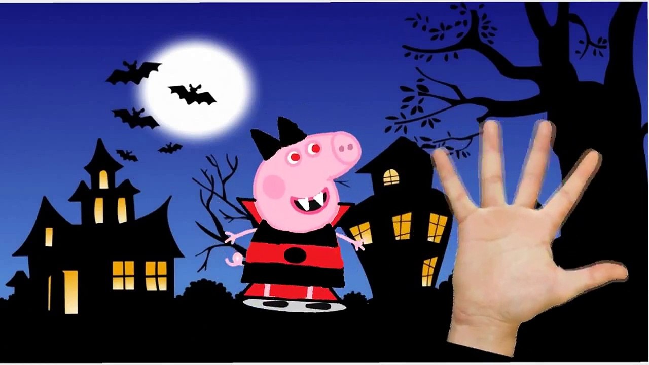 Peppa pig Vampire Finger family Nursery rhymes video snippet