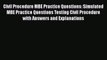 Read Book Civil Procedure MBE Practice Questions: Simulated MBE Practice Questions Testing