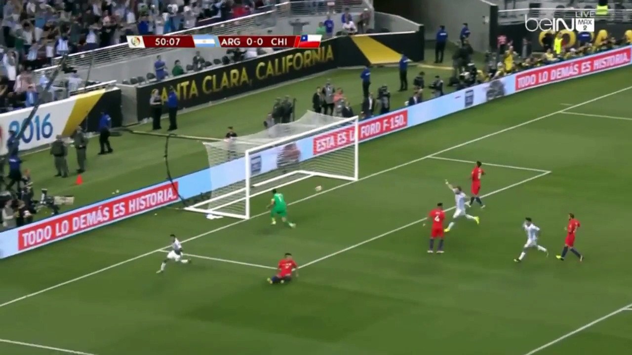 اهداف مباراة الارجنتين وتشيلي 2-1 كوبا امريكا 2016