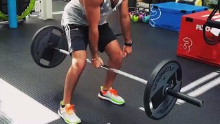 Weight training with trainer Rami Beaini