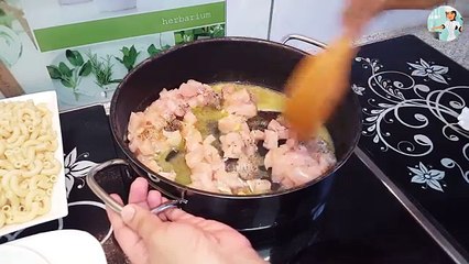 Chicken Macaroni With White Sauce