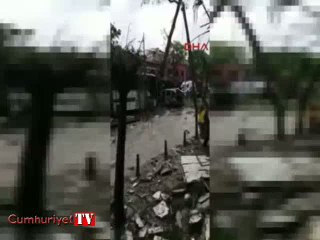 Patlamadan hemen sonrası amatör kamerada