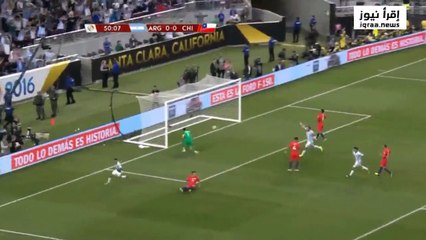 اهداف مباراة الارجنتين وتشيلي 2-1 شاشة كاملة ( كوبا امريكا 2016 )