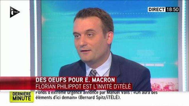 Emmanuel Macron se prend des jets d'œufs : Florian Philippot ironise !