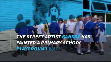 Banksy leaves a cool surprise for the children at one UK primary school