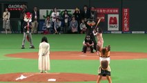 The Ring and The Grudge ghosts Sadako and Kayako open a Japanese baseball game in bizarre stunt   Ne