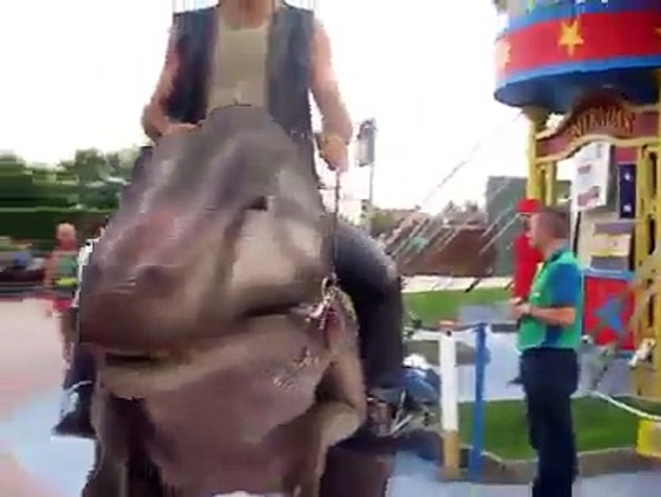 Man Rides a T Rex Like a Horse