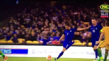 Giannis Maniatis Scores A Goal From Half The Pitch vs Australia!