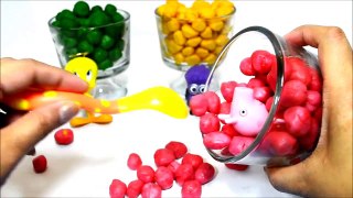 Learn Colors with Play-Doh Surprise Eggs! Peppa pig, Disney princess, Minions, Tweety bird Goofy